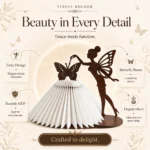 Fairy & Butterfly Premium Tissue Holder Table Decor - Pack of 4 - Image 2