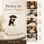 Couple With Umbrella MDF Tissue Holder – Premium Table Décor - Pack of 4 - Image 2