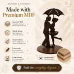 Couple With Umbrella MDF Tissue Holder – Premium Table Décor - Pack of 4 - Image 5