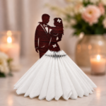Romantic Couple MDF Tissue Holder – Premium Table Décor - Pack of 4
