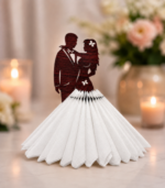 Romantic Couple MDF Tissue Holder – Premium Table Décor - Pack of 4
