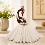 Elegant Peacock MDF Tissue Holder – Premium Table Décor - Pack of 4