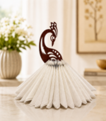 Elegant Peacock MDF Tissue Holder – Premium Table Décor - Pack of 4