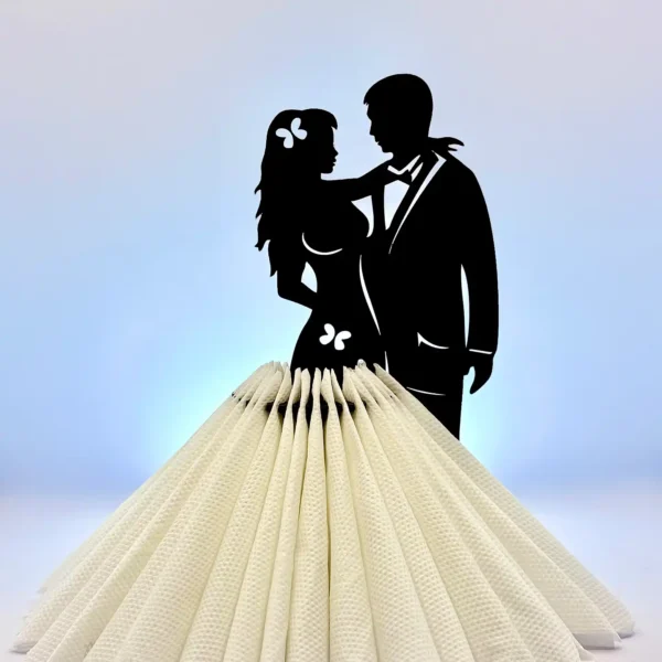 Romantic Couple MDF Tissue Holder – Premium Table Décor