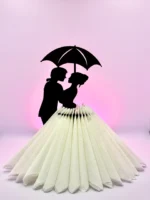 Couple With Umbrella MDF Tissue Holder – Premium Table Décor