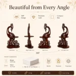 Elegant Peacock MDF Tissue Holder – Premium Table Décor - Pack of 4 - Image 3