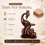 Elegant Peacock MDF Tissue Holder – Premium Table Décor - Pack of 4 - Image 4