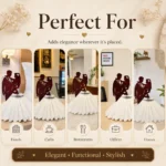 Romantic Couple MDF Tissue Holder – Premium Table Décor - Pack of 4 - Image 2