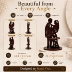 Romantic Couple MDF Tissue Holder – Premium Table Décor - Pack of 4 - Image 3