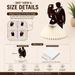 Romantic Couple MDF Tissue Holder – Premium Table Décor - Image 3
