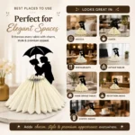 Couple With Umbrella MDF Tissue Holder – Premium Table Décor - Image 3